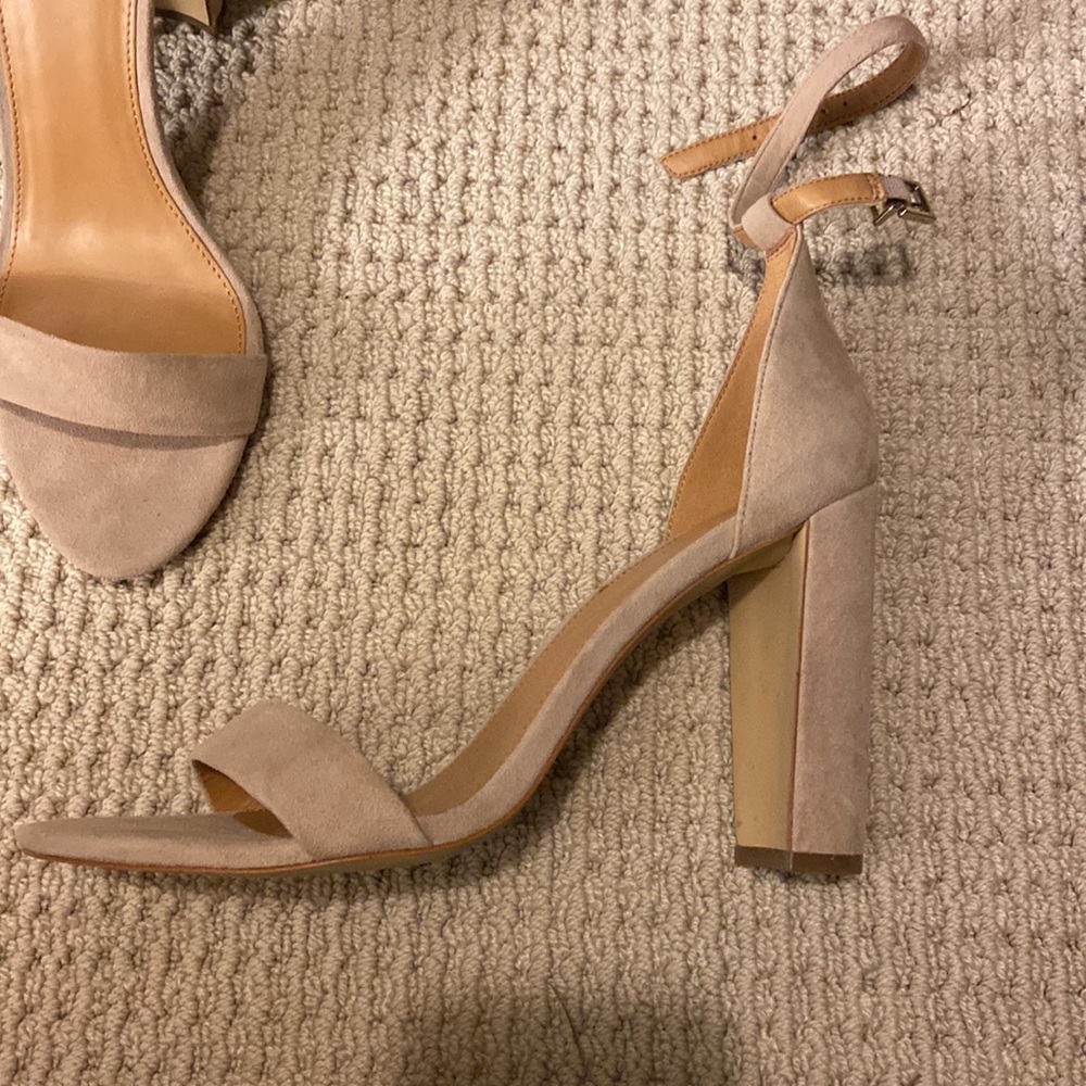 J Crew Block Heel Suede Ankle Strap Sandals - 9.5